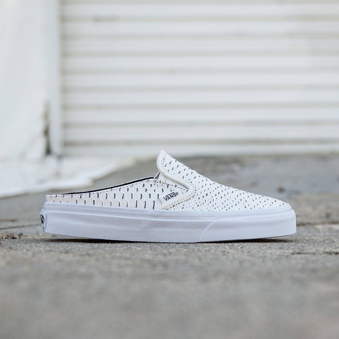 vans slip on mule white