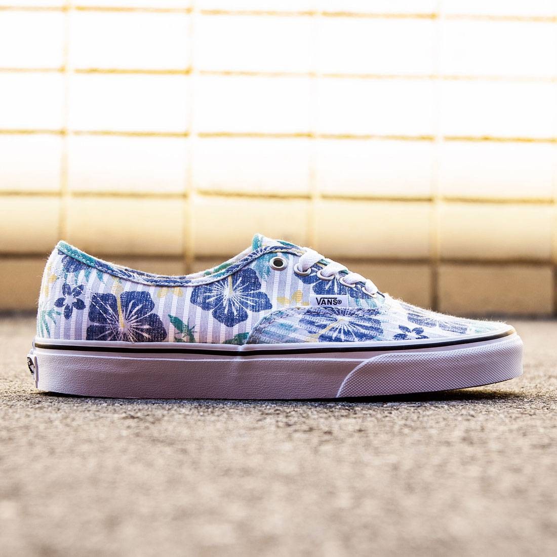 blue and white striped vans