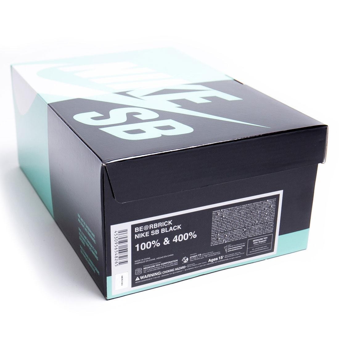 Medicom Nike SB 100% 400% Bearbrick Figure Set (black)