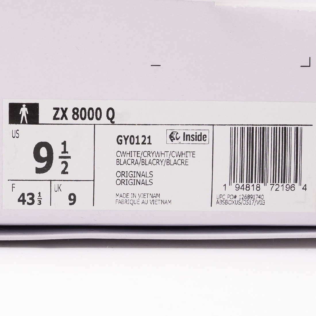 Adidas Men ZX 8000 Qualität white crystal white core white