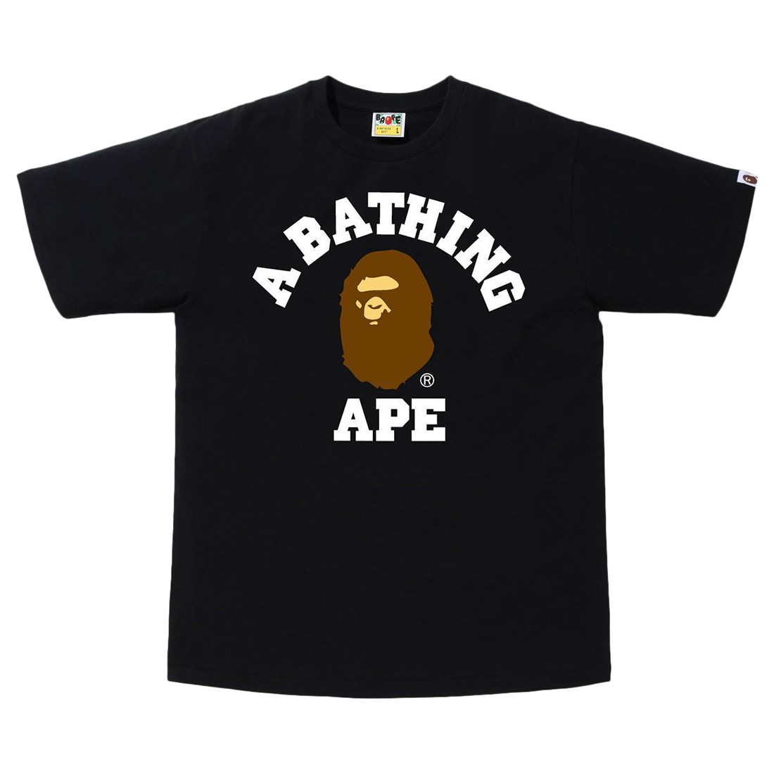 A Bathing Ape Men College Tee black