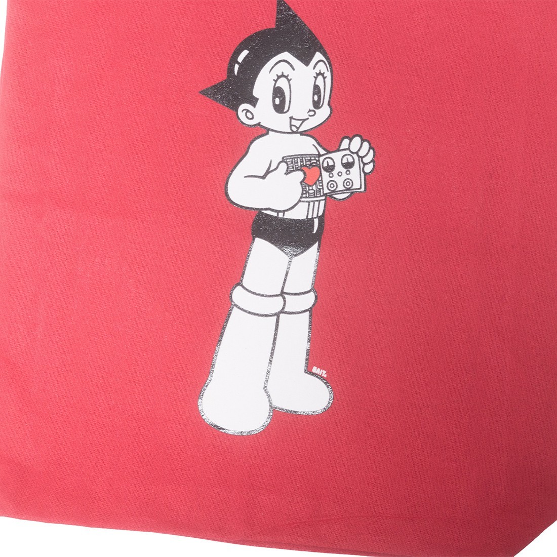 bait x astro boy heart tote bag red