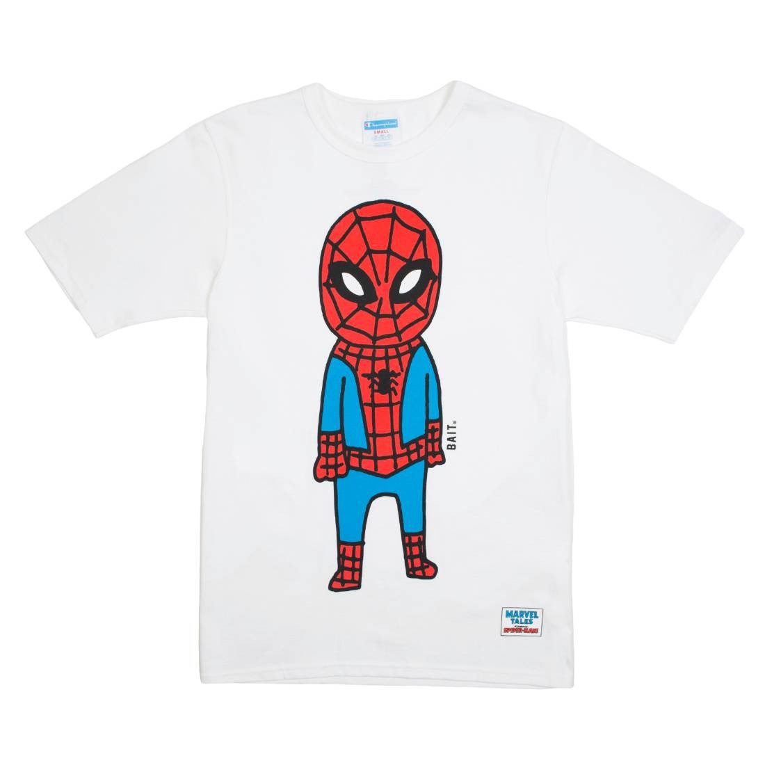 Bait X Spiderman X Champion Men Spiderman Doodle Tee White