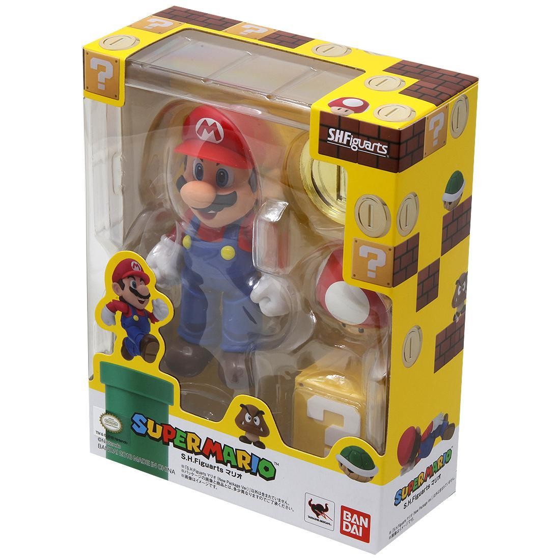 Bandai S.H.Figuarts Super Mario Brothers Mario New Package Version