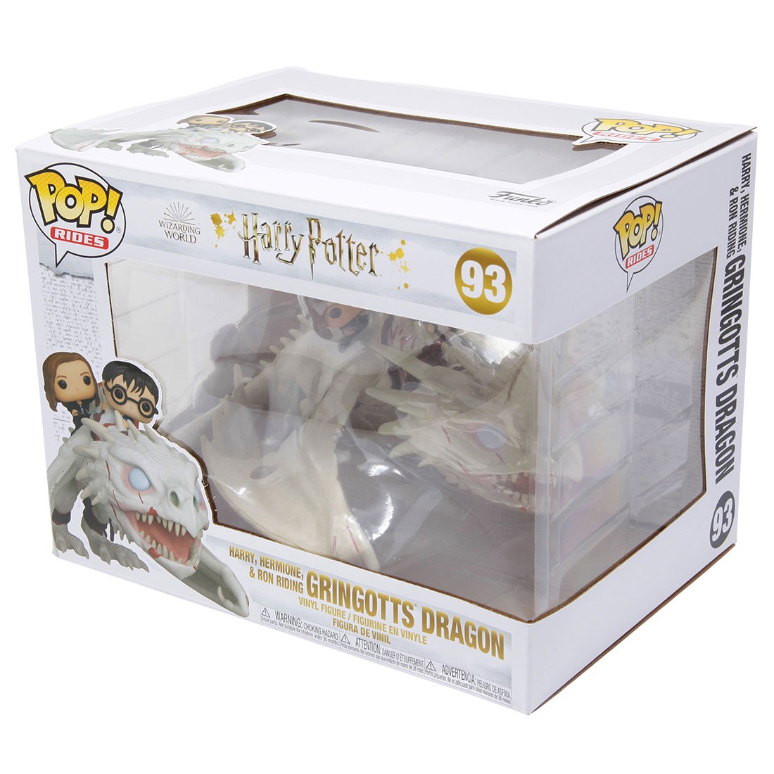 Funko POP Rides Harry Potter - Harry Hermione And Ron Riding Gringotts  Dragon (gray)