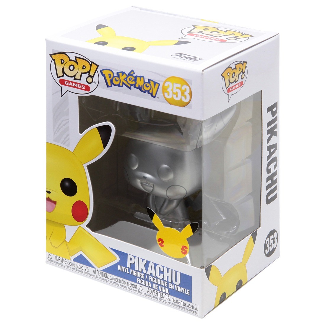 silver pikachu funko