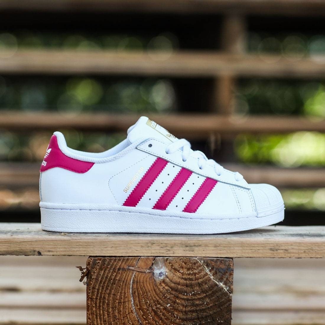 white and pink adidas