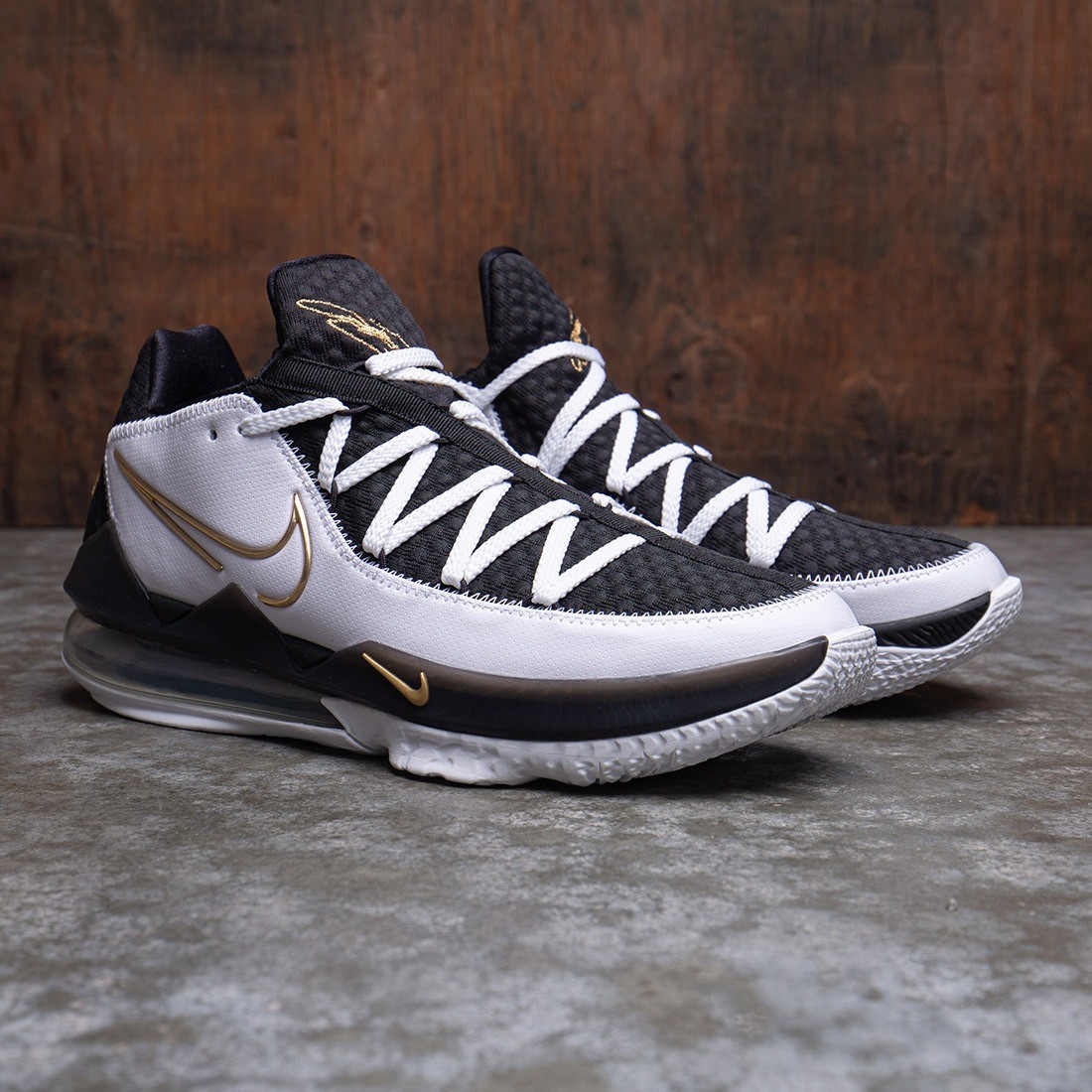 lebron 17 low white and gold