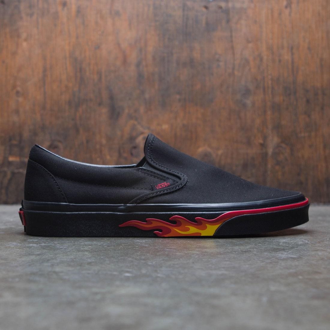 slip on vans with fire