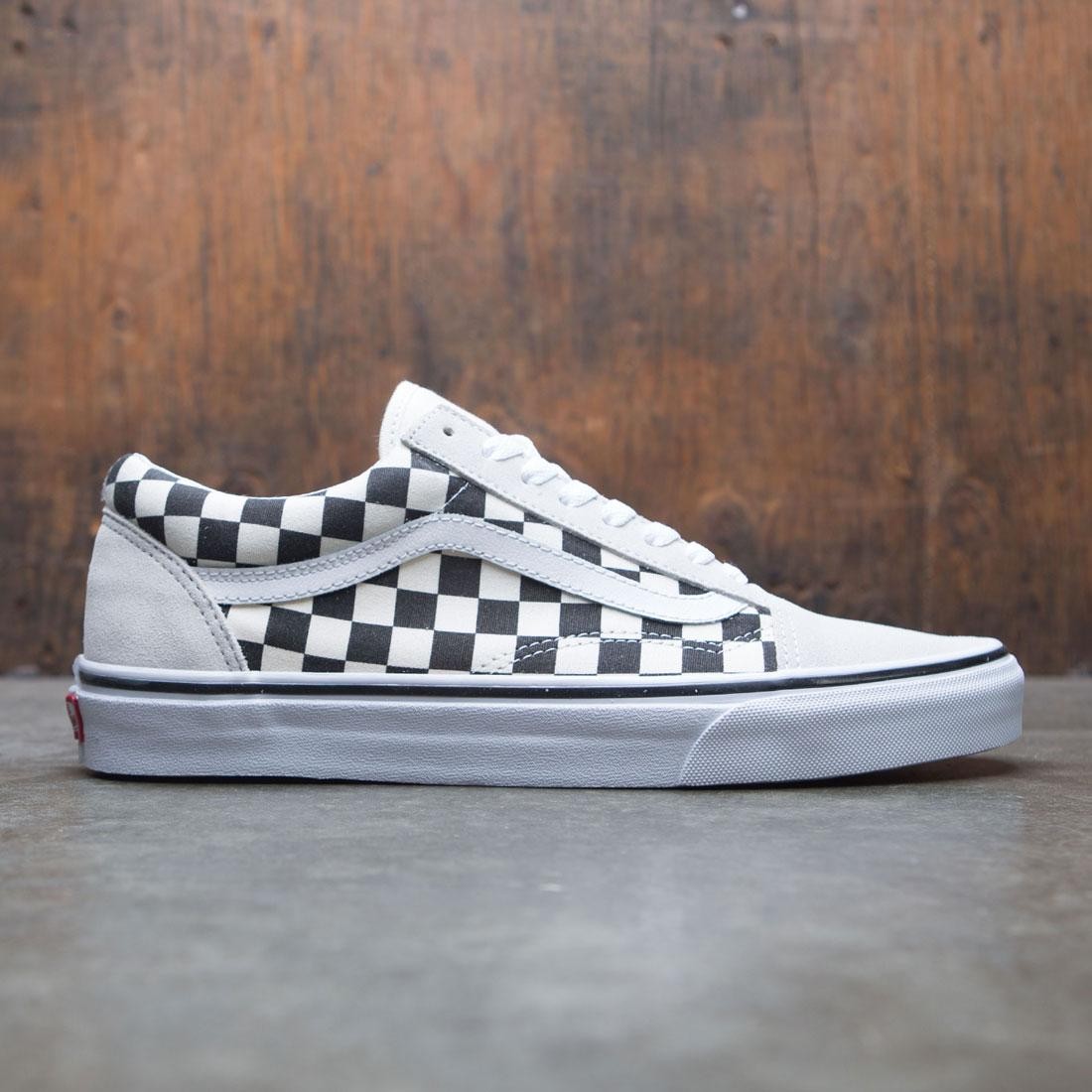 checkerboard black and white vans