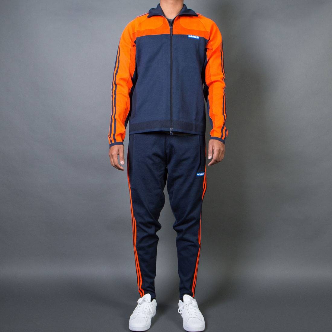 orange adidas sweatsuit