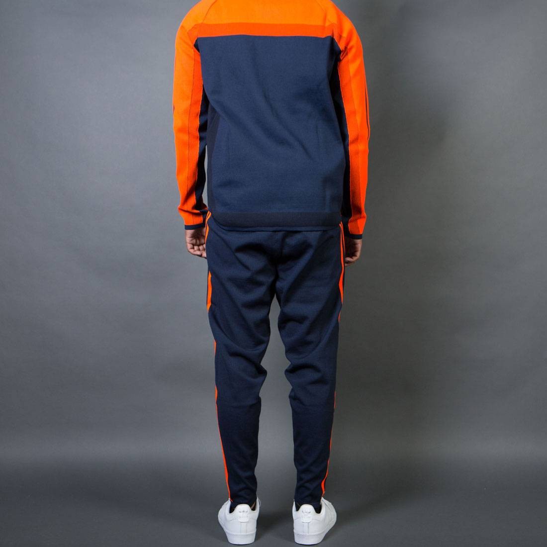 grey and orange adidas tracksuit