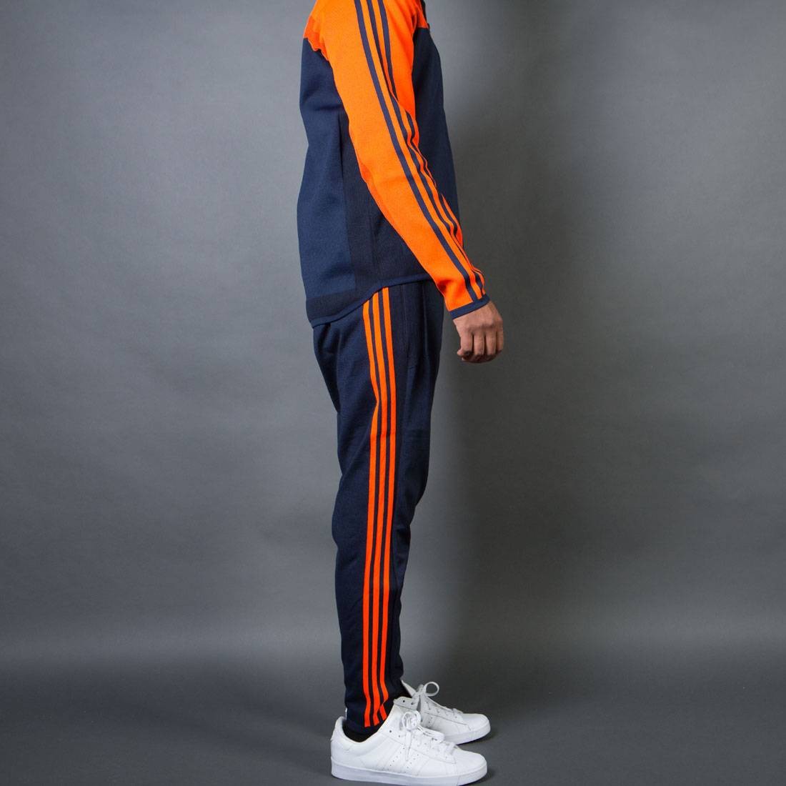 blue and orange adidas tracksuit