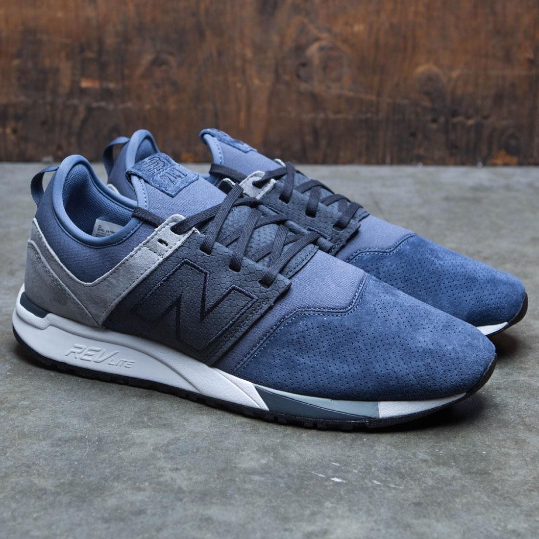 new balance men's 247 luxe shoes navy with navy & grey