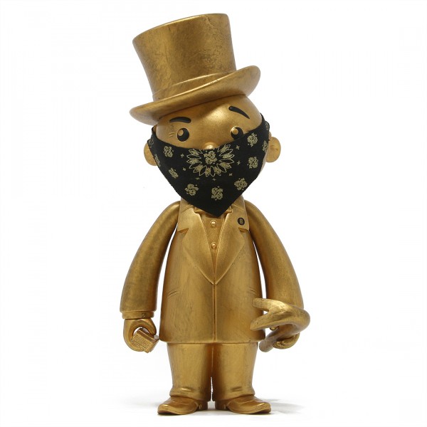 Silver BAIT x Monopoly x Switch Collectibles Mr Pennybags 7 Inch Vinyl Figure 