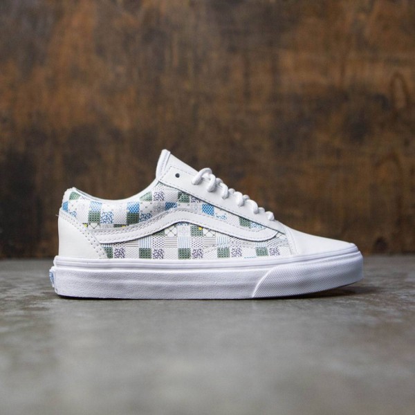 white leather vans with holes