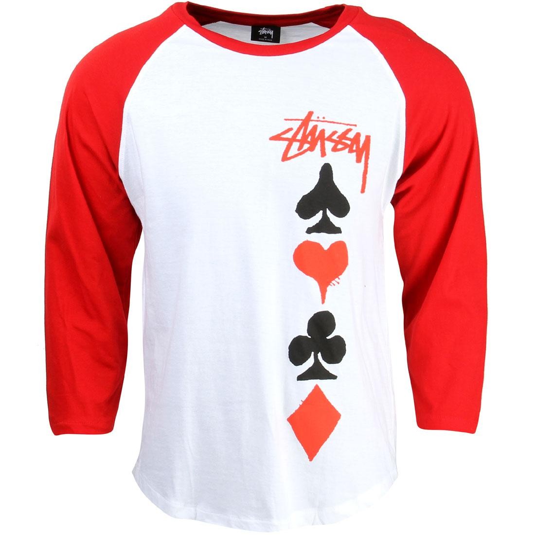 red and white raglan