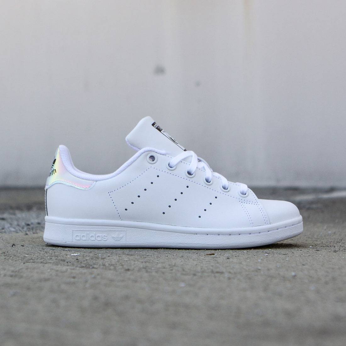 white and silver stan smith