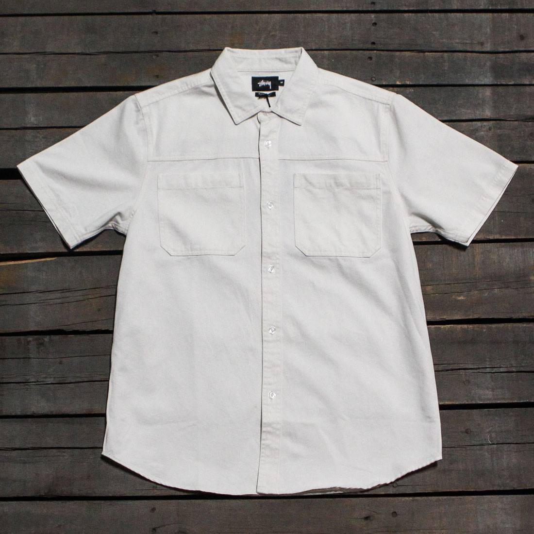 Stussy Men Big Pocket Denim Shirt (white / natural)