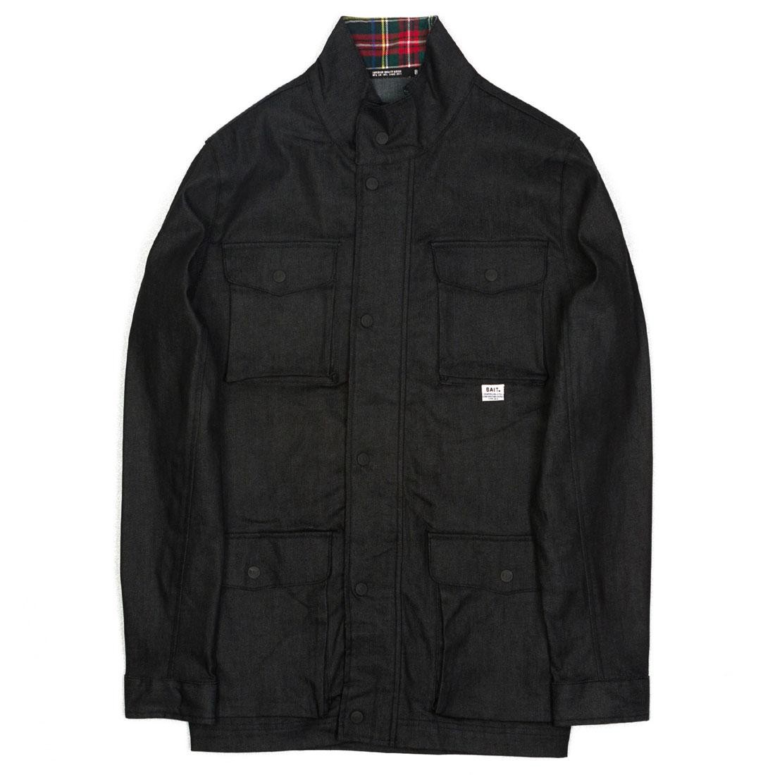 BAIT Men Denim Plaid Jacket (black)