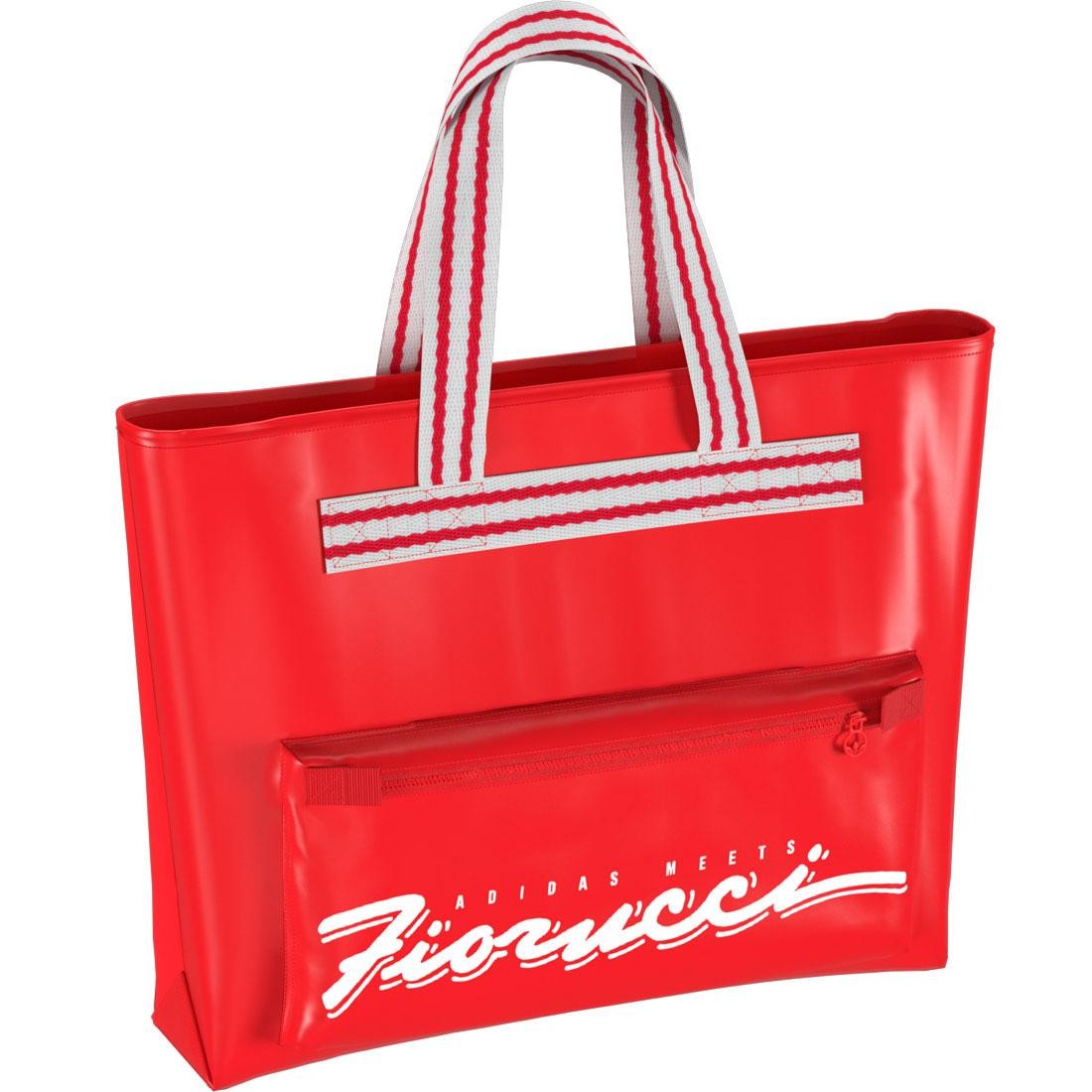 Adidas x Fiorucci Stripe Tote Bag red