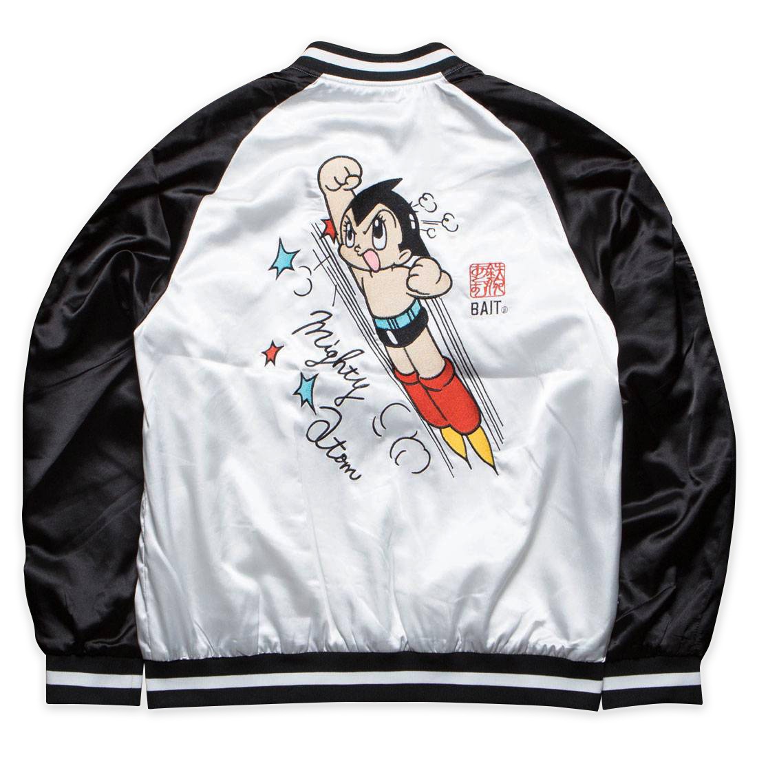 BAIT x Astro Boy Men Mighty Atom Souvenir Jacket (black / white)