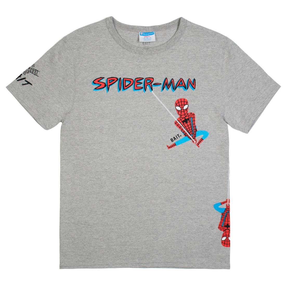 BAIT x Spiderman x Champion Men Spiderman Swing Tee (gray / oxford)