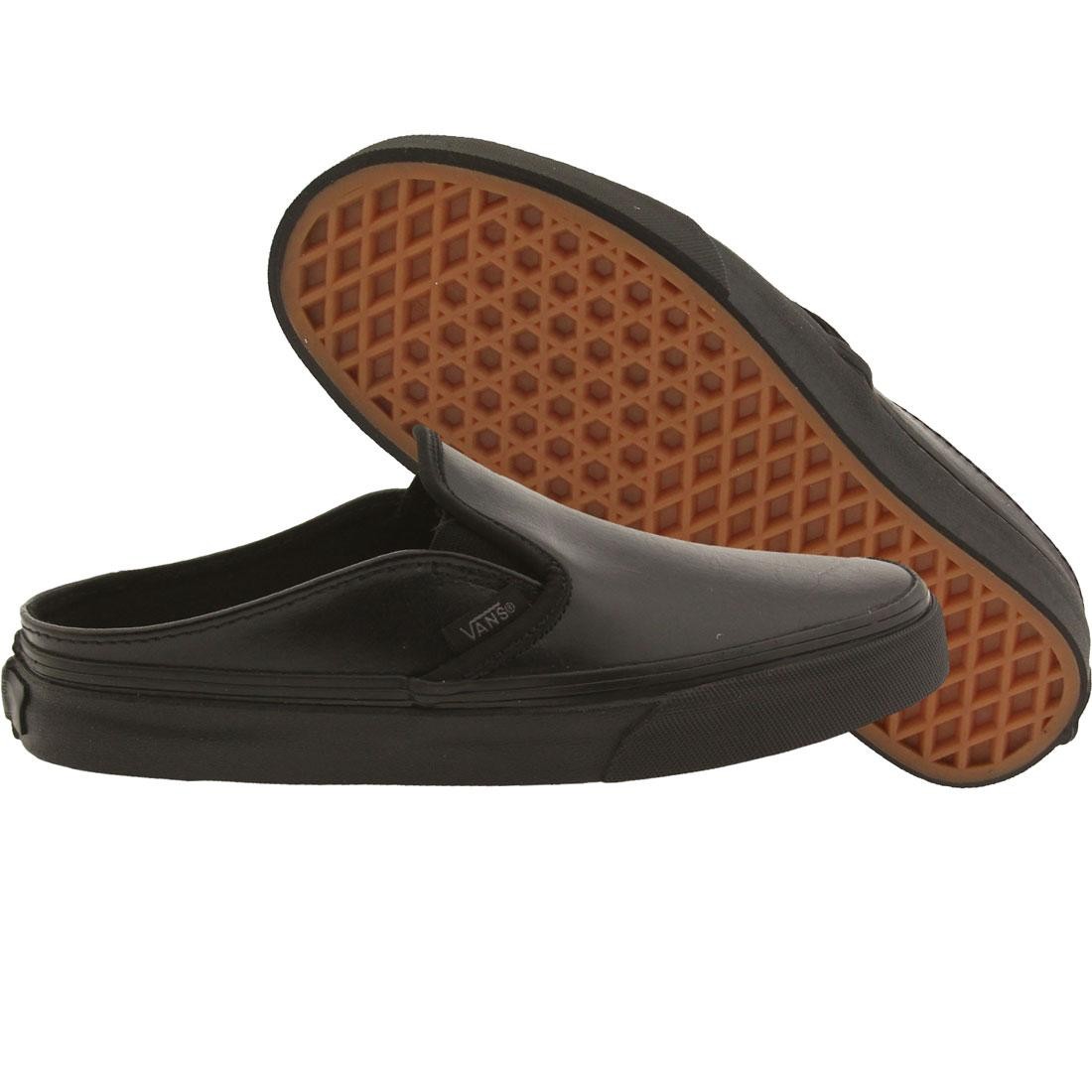 slip on mules black