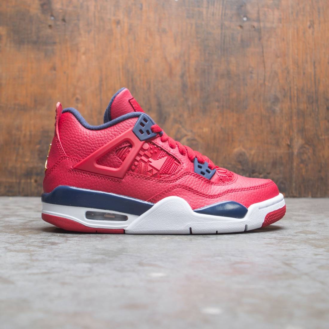 jordan 4 red blue and gold