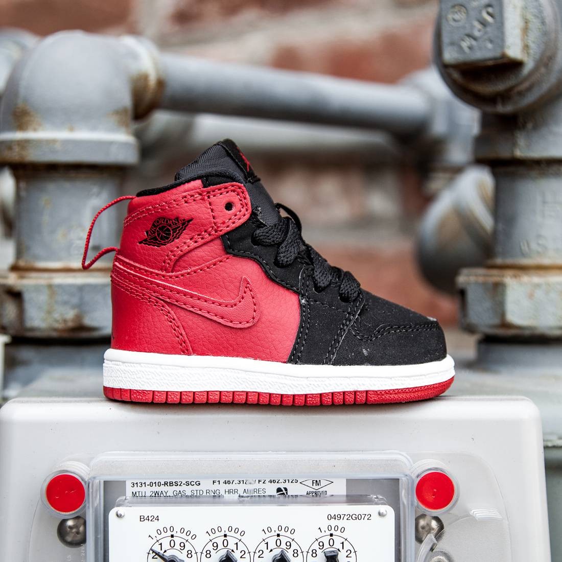 red and black jordans for toddlers