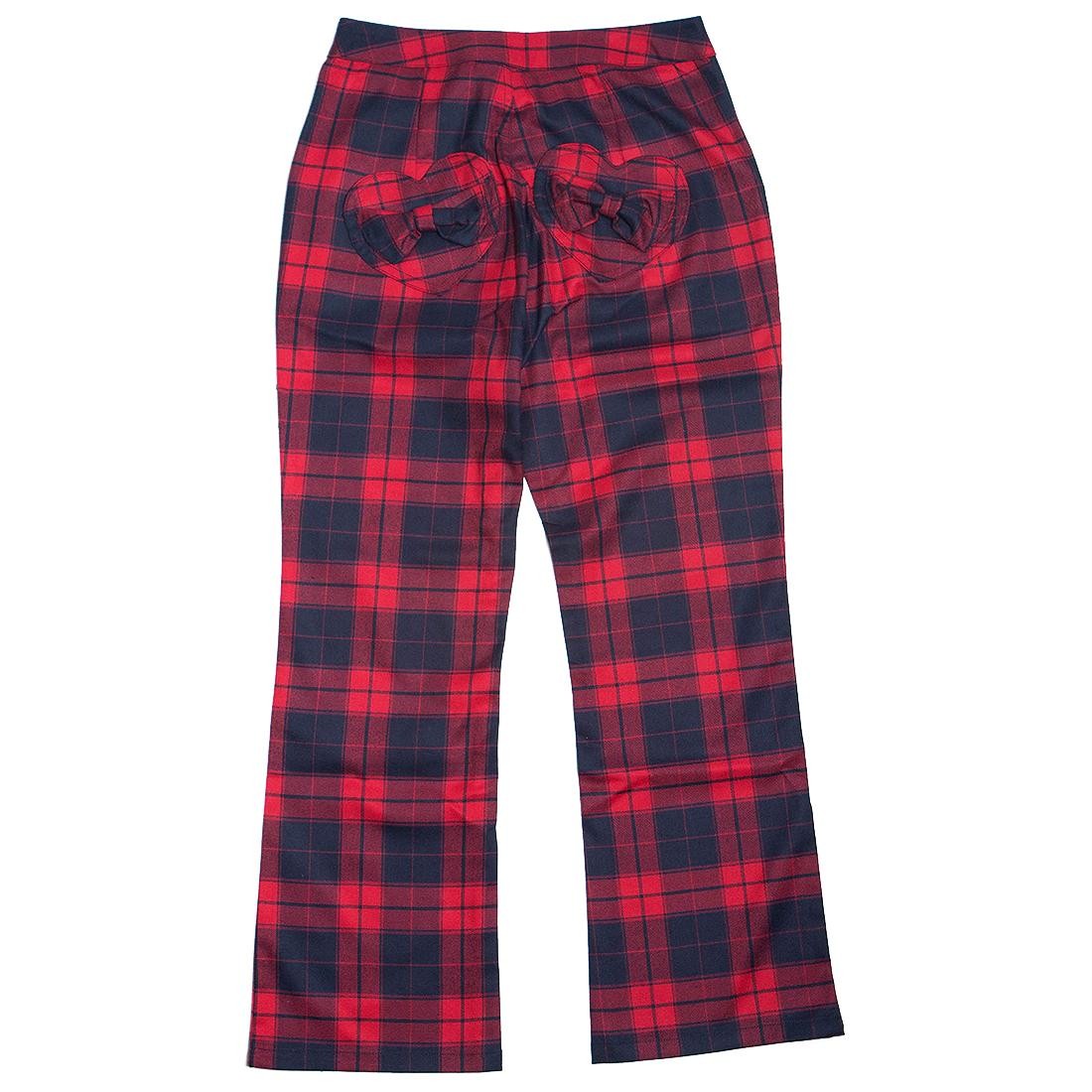 womens red tartan pants