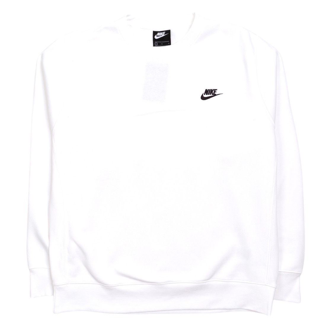 Nike Men Sportswear Club Fleece Long Sleeves Tee (white / black)