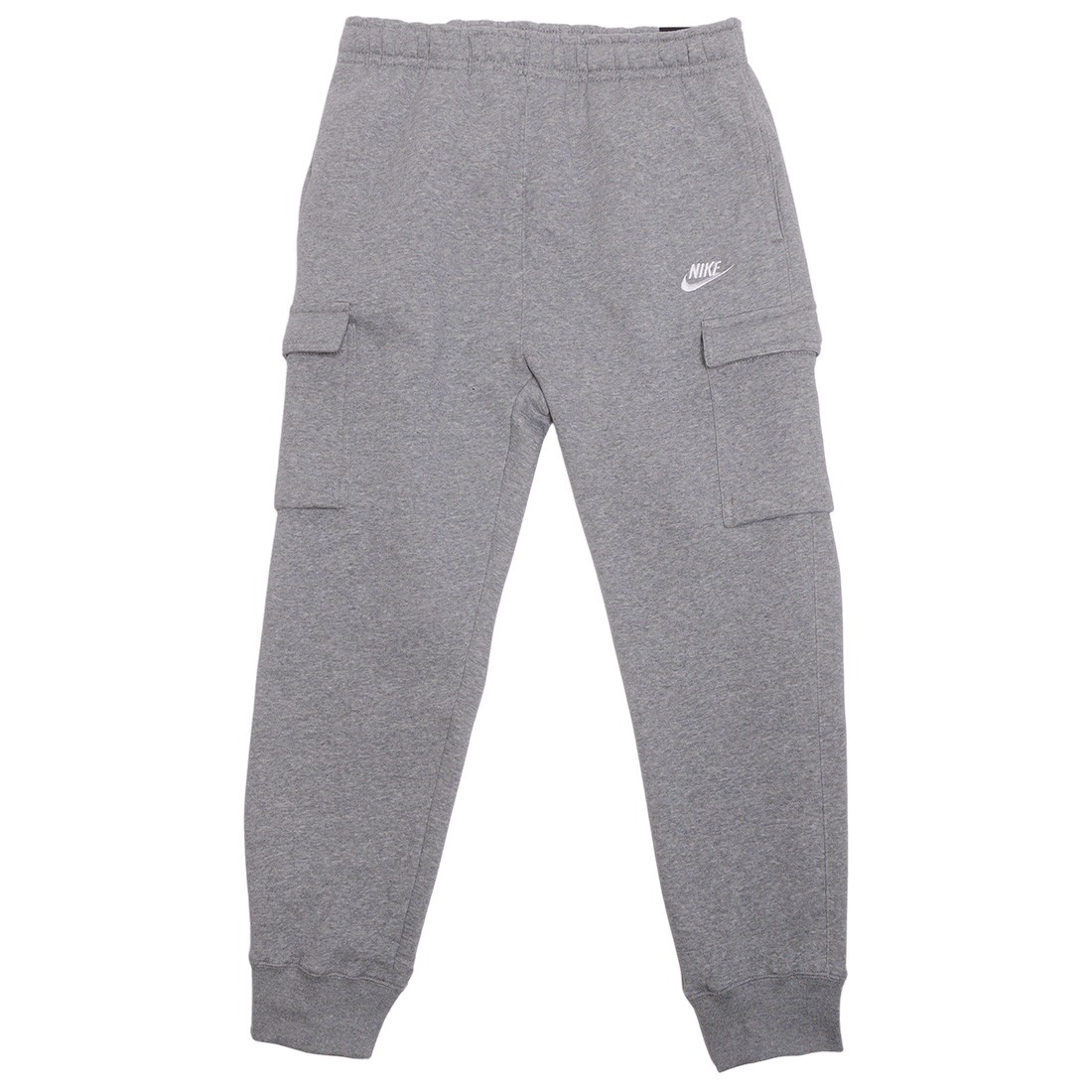 Nike Men Sportswear Club Fleece Cargo Pants (dk grey heather / matte silver / white)