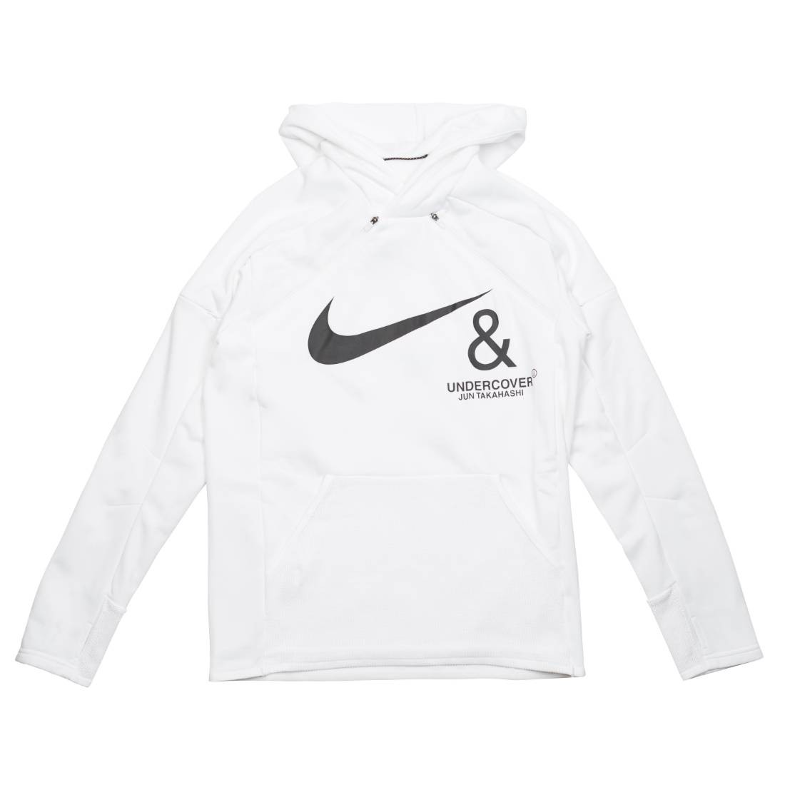 black nike hoodie with white logo