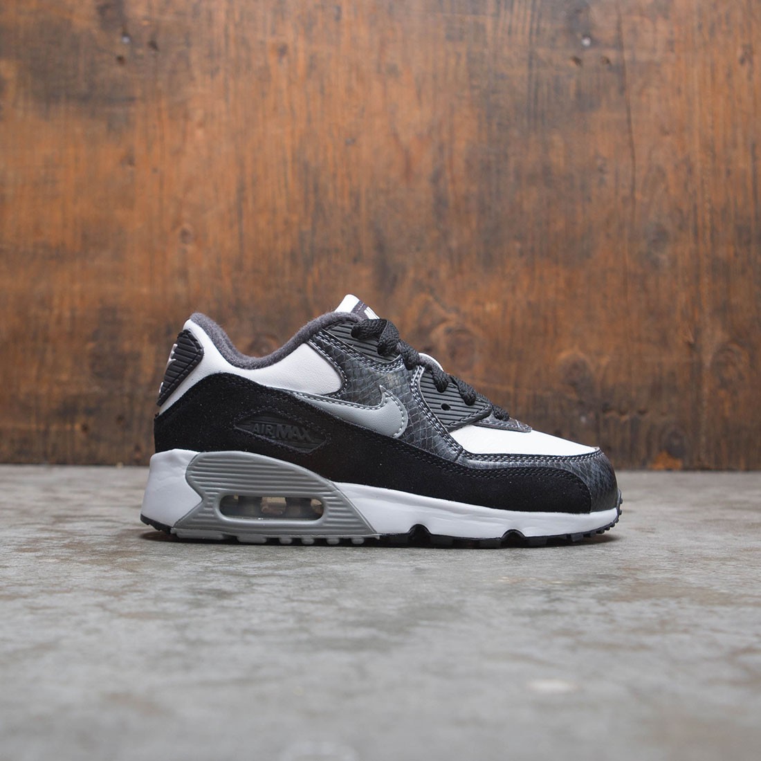 nike little kids air max 90 qs white particle grey anthracite