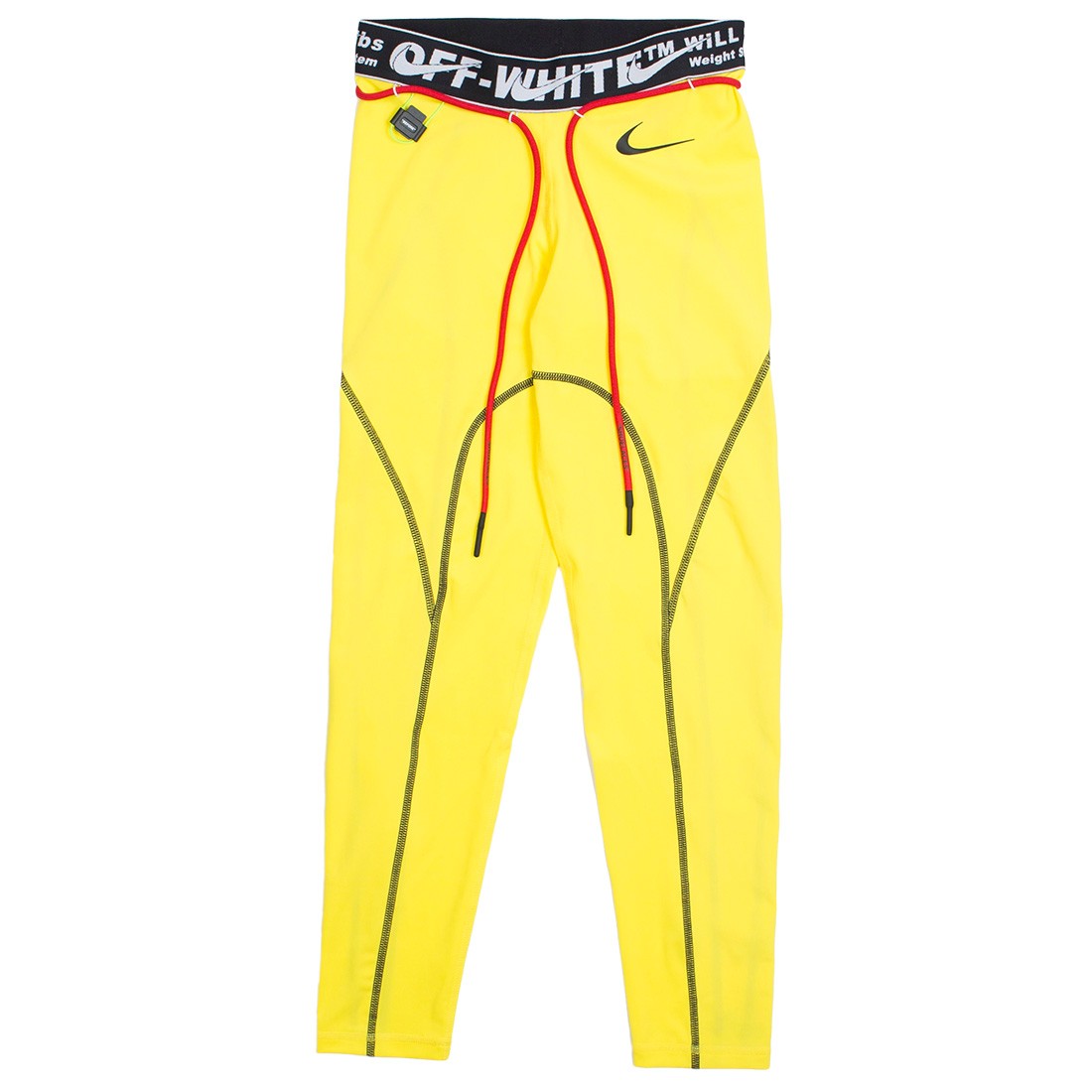 yellow off white nike leggings