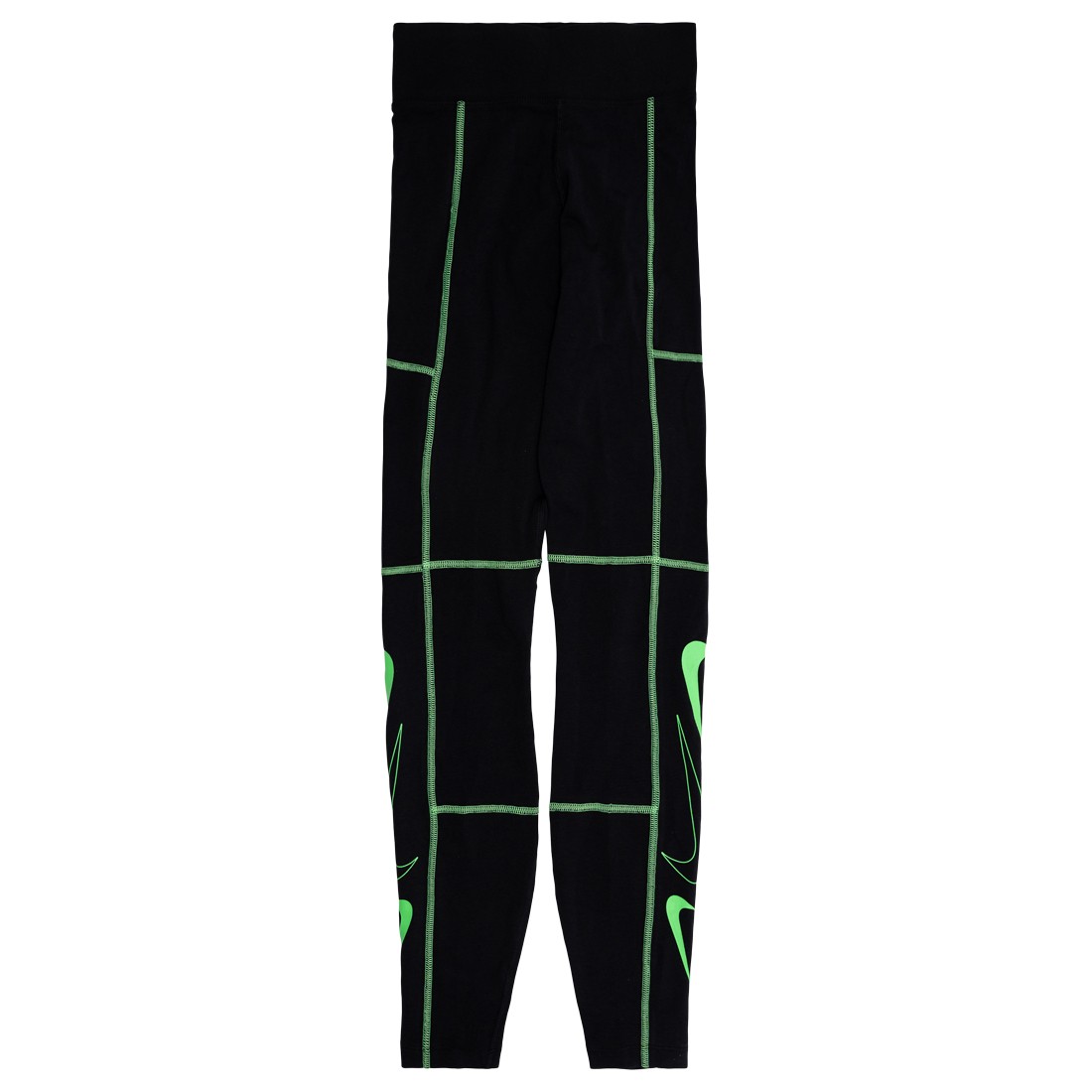 Nike Women Sportswear Swoosh Leggings (black / poison green / poison green)