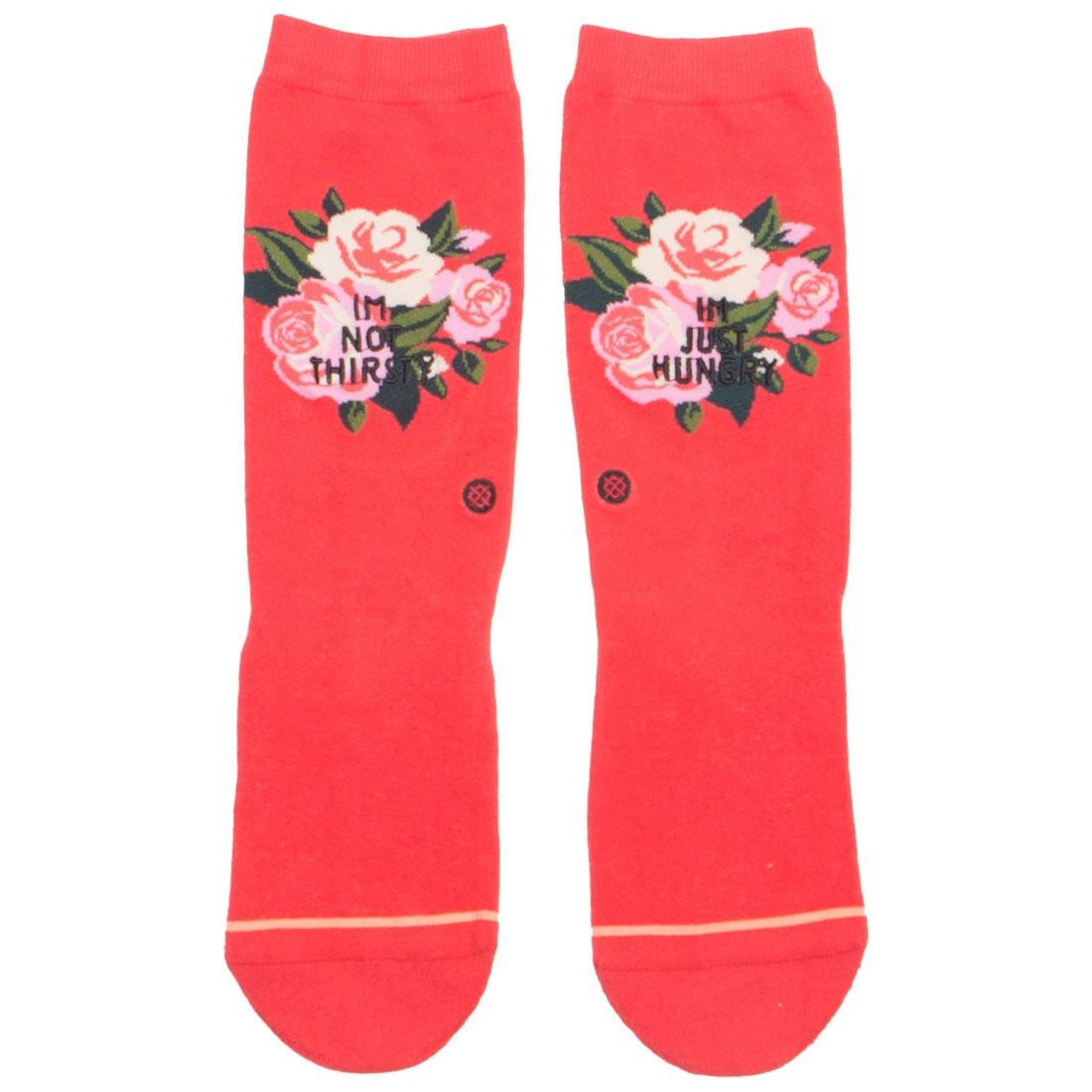 women's red crew socks