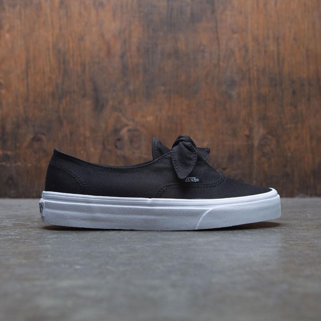 black and white authentic vans womens