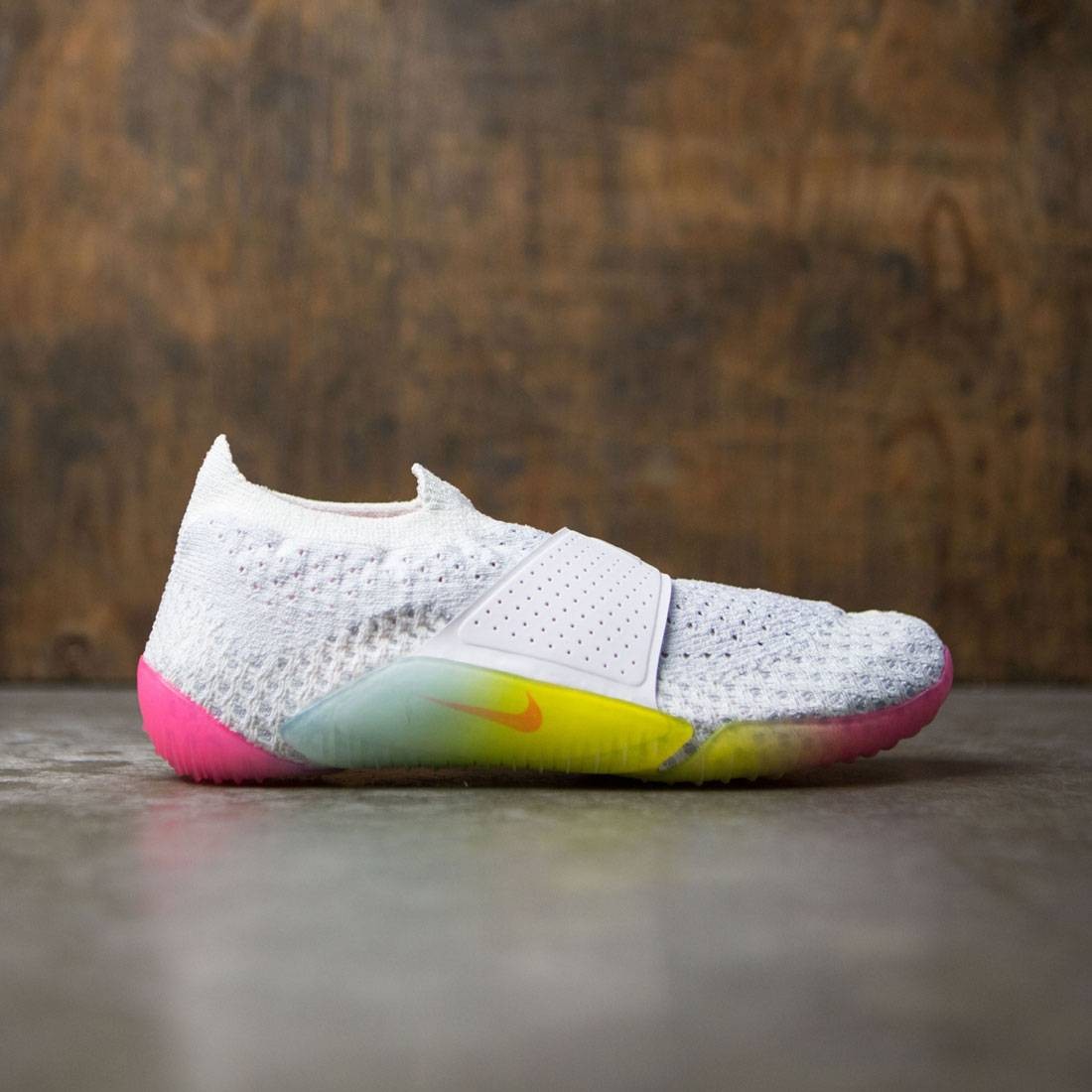 flyknit white racer pink pure platinum