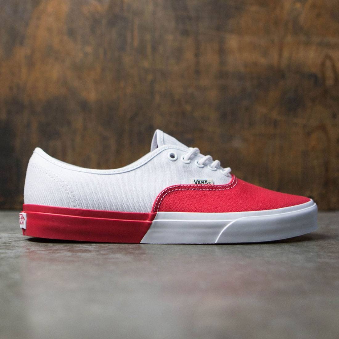 vans authentic red white