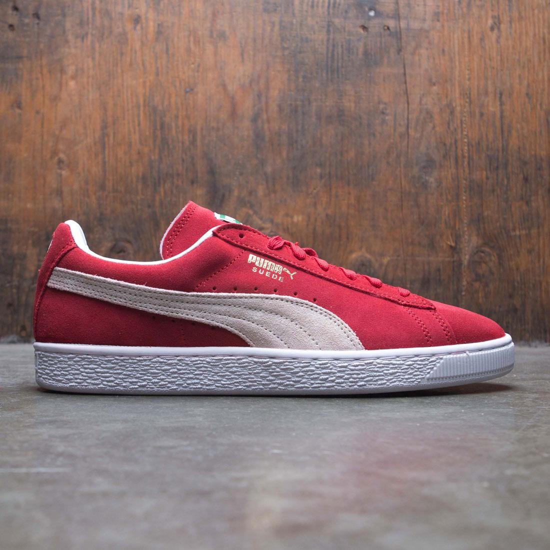 red and white puma sneakers