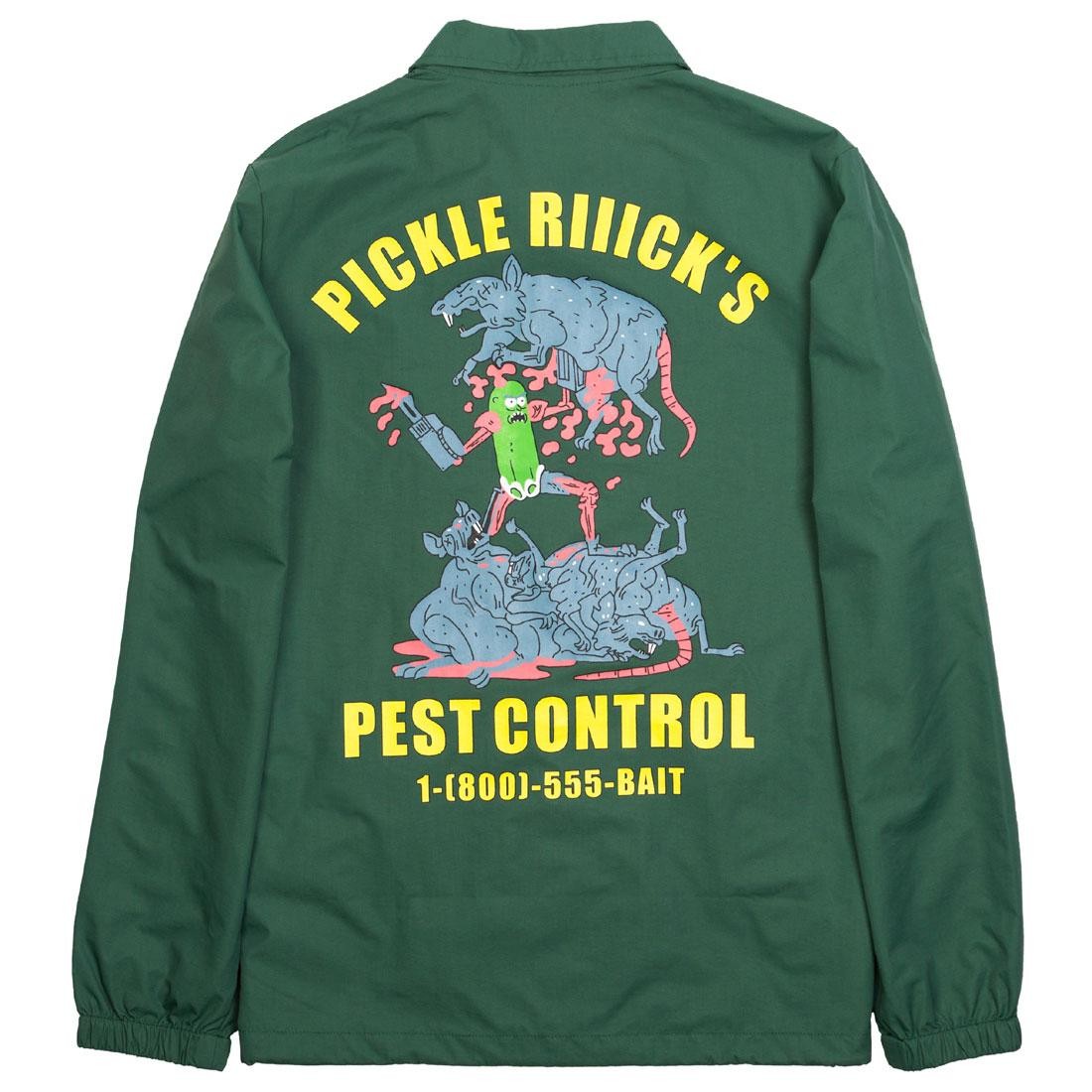 BAIT x Rick And Morty Men Pickle Rick Coaches Jacket (green / forest)