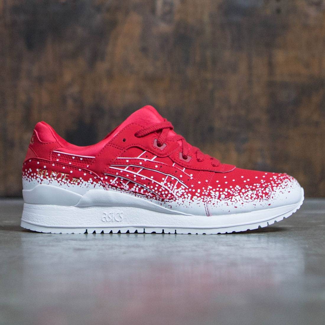 asics gel lyte iii red and white cheap 