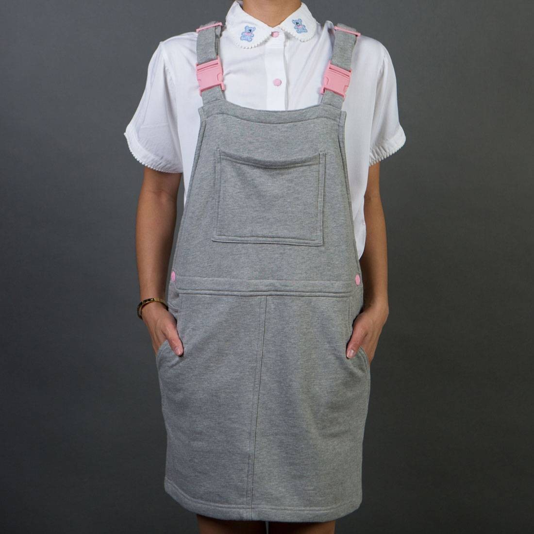 grey dungaree dress