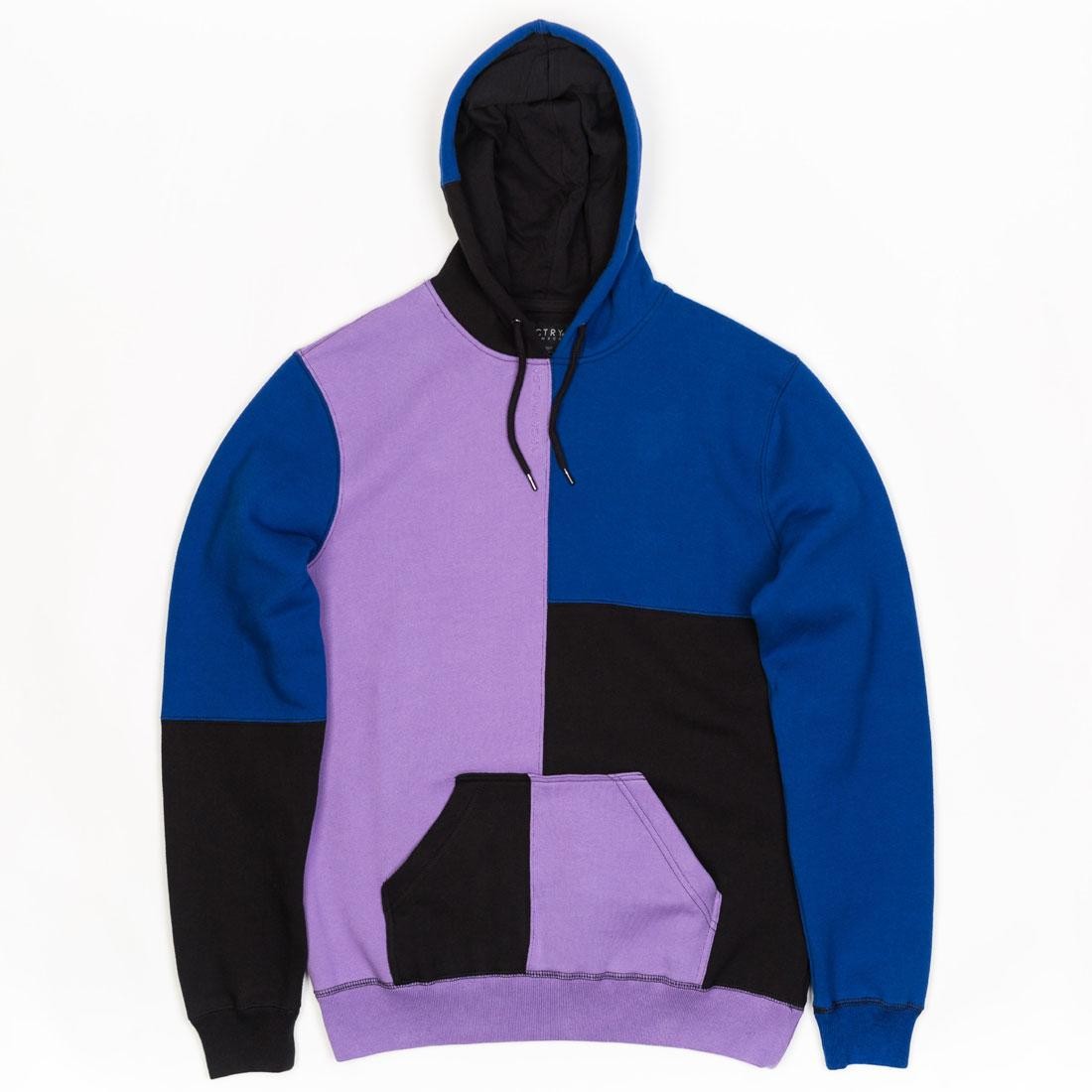 mens black and purple hoodie