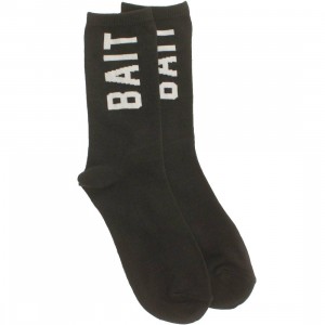 BAIT Logo Lightweight Crew Socks (black) 1S