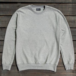 BAIT Men Premium Crew Neck Sweater - Made in Los Angeles (gray / heather)