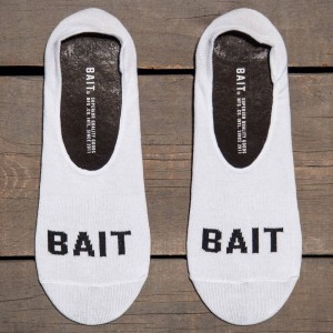 BAIT Logo Low Cut Invisible Socks (white) 1S