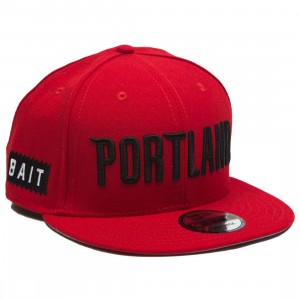 BAIT x NBA X New Era 9Fifty Portland Trail Blazers Alt OTC Snapback Cap (red)